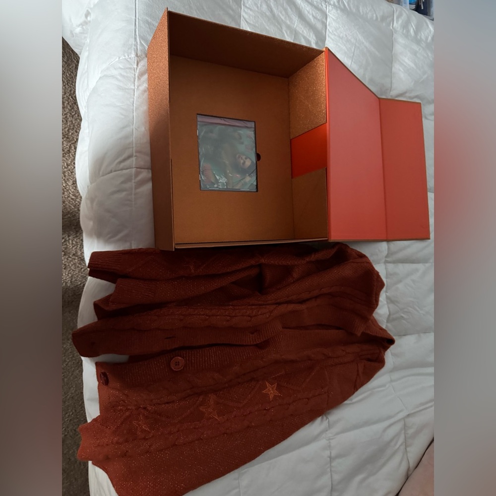 Taylor Swift Life of a Showgirl Cardigan Sweater. New in box with CD